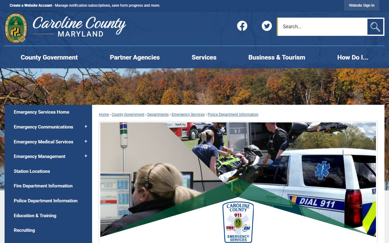 Caroline County arrest records police department contacts