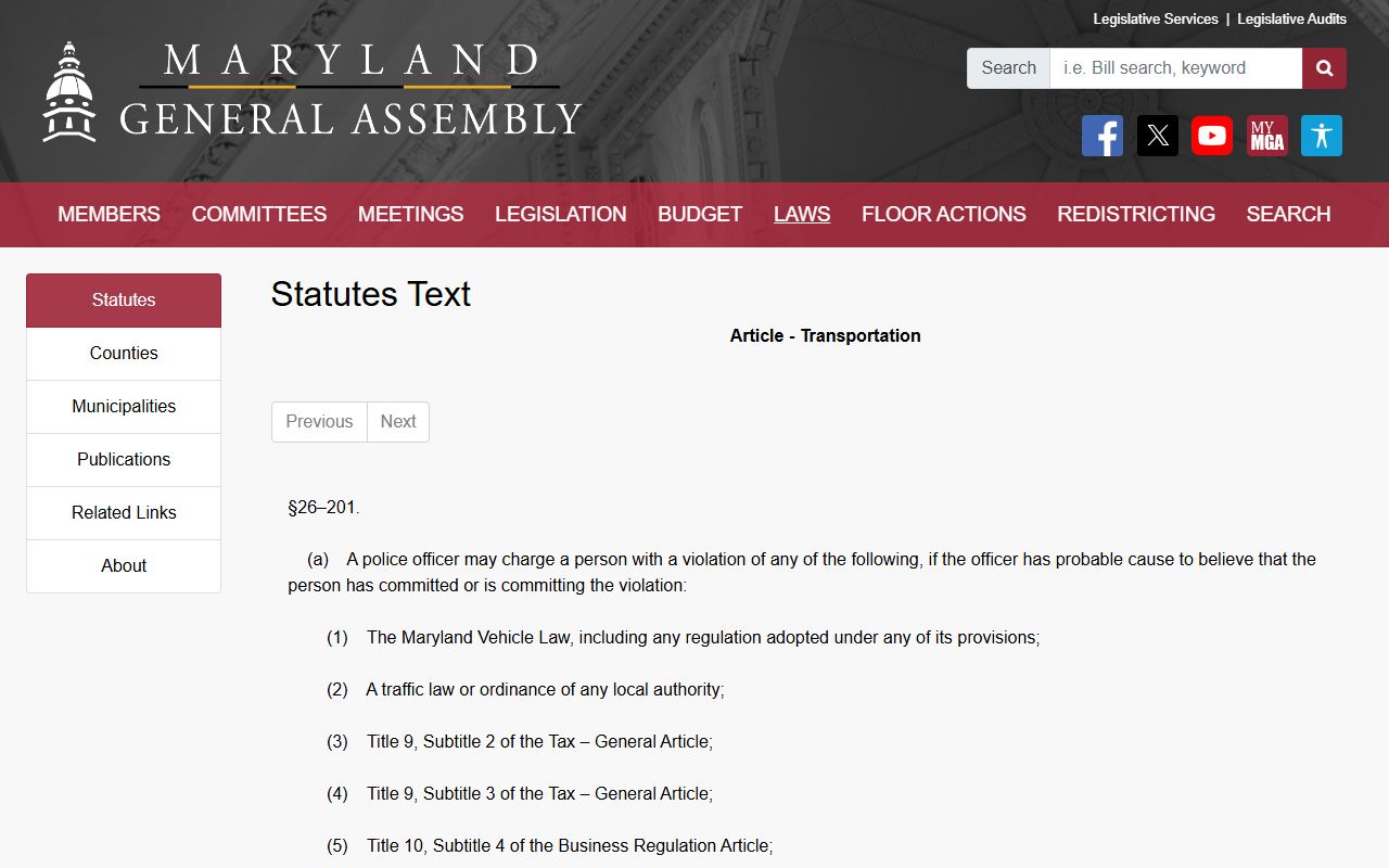 Caroline County traffic court records traffic citation statute